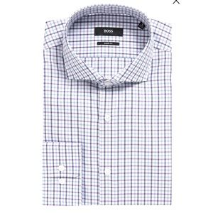 BOSS men’s sharp fit button down dress shirt